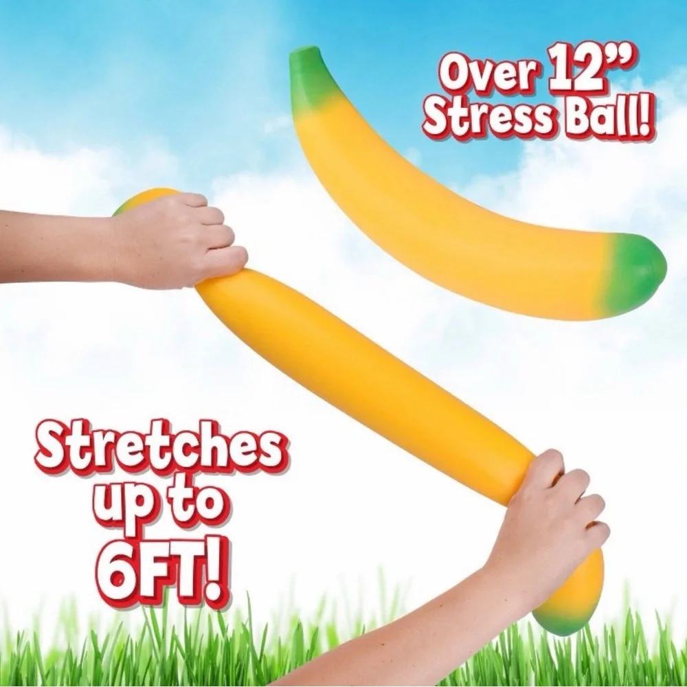 Viral Target Squeezy Banana Squishy Fidget Toy - Easter - Fast Ship - Picture 6 of 7